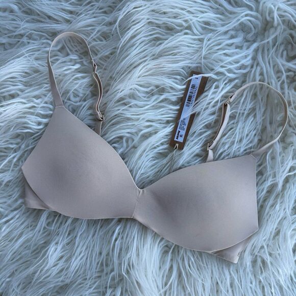 Skims Wireless Form Pushup Plunge Bra Sand Size 32A - Picture 3 of 6